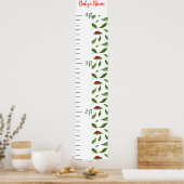 Personalized Ladybug Baby Growth Chart ポスター (キッチン)