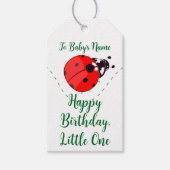 Personalized Ladybug Birthday Gift Tag ギフトタグ (正面)