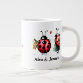 Personalized Ladybug Couple Mug ジャンボコーヒーマグカップ (右)