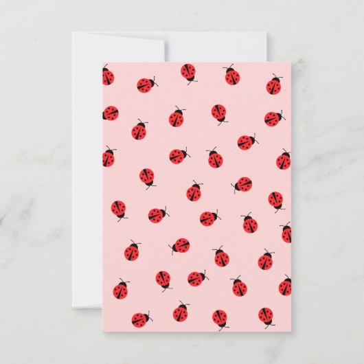 Personalized Ladybug Notecards サンキューカード (裏面)