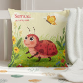 Personalized Ladybug Pillow – Baby Name クッション