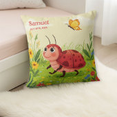 Personalized Ladybug Pillow – Baby Name クッション