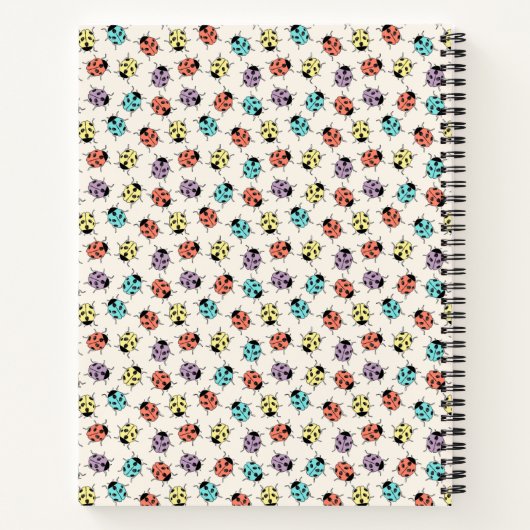 Personalized Ladybug Spiral Notebook ノートブック (裏面)
