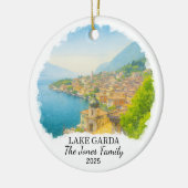 Personalized Lake Garda Ornament, Italy セラミックオーナメント (左)