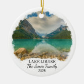 Personalized Lake Louise Ornament, Canada セラミックオーナメント (正面)