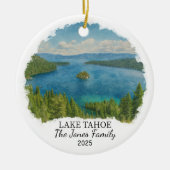 Personalized Lake Tahoe Ornament, California セラミックオーナメント (正面)