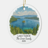 Personalized Lake Tahoe Ornament, California セラミックオーナメント (左)
