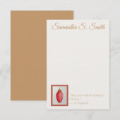 Personalized Lamp of Love Flat Note Card 招待状 (正面/裏面)