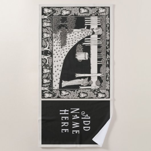 Personalized Large Beardsley Beach Towel ビーチタオル (正面)