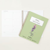 Personalized Larkspur Flower Birth Month Floral プランナー手帳 (ディスプレー)