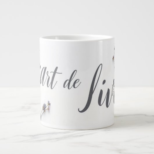 Personalized L'Art de Vivre Slow Living Aesthetic ジャンボコーヒーマグカップ (正面)