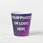 “Personalized Latte Mug – Add Your Photo or Logo” カフェラテマグ (正面)