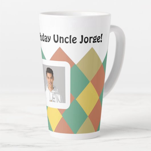 Personalized Latte Mug-editable image & text カフェラテマグ (右アングル)