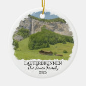 Personalized Lauterbrunnen Ornament, Switzerland セラミックオーナメント (正面)
