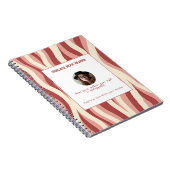 Personalized Lavender and Yellow Wave Patterned  ノートブック (右側)