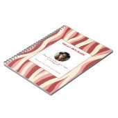 Personalized Lavender and Yellow Wave Patterned  ノートブック (左側)