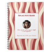 Personalized Lavender and Yellow Wave Patterned  ノートブック (正面)