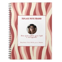 Personalized Lavender and Yellow Wave Patterned  ノートブック