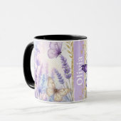 Personalized Lavender Butterfly 11oz Coffee Mug マグカップ (正面左)