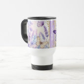Personalized Lavender Butterfly 15oz Travel Cup トラベルマグ (正面左)