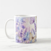 Personalized Lavender Butterfly Classic 11oz Mug コーヒーマグカップ (左)