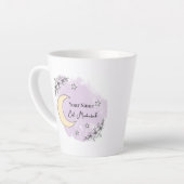 Personalized Lavender Eid Mubarak Coffee Mug カフェラテマグ (左アングル)