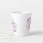 Personalized Lavender Eid Mubarak Coffee Mug カフェラテマグ (正面)