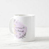 Personalized Lavender Eid Mubarak Coffee Mug コーヒーマグカップ (正面左)