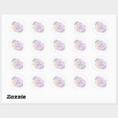 Personalized Lavender Eid Mubarak Stickers ラウンドシール (シート)