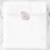 Personalized Lavender Eid Mubarak Stickers ラウンドシール (バッグ)