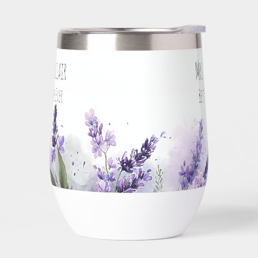 Personalized Lavender Flowers Teacher Appreciation (左面)