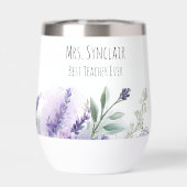 Personalized Lavender Flowers Teacher Appreciation (背面)