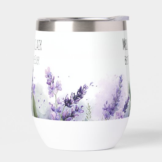 Personalized Lavender Flowers Teacher Appreciation (左面)