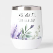 Personalized Lavender Flowers Teacher Appreciation (背面)