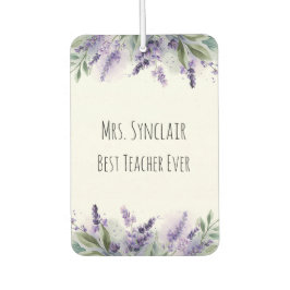 Personalized Lavender Flowers Teacher Appreciation カーエアーフレッシュナー