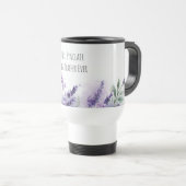 Personalized Lavender Flowers Teacher Appreciation トラベルマグ (正面右)