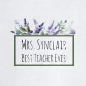 Personalized Lavender Flowers Teacher Appreciation Tシャツ