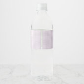Personalized Lavender Gingham 1st Birthday ペットボトルラベル (裏面)