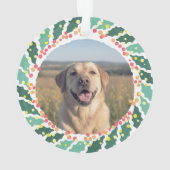 Personalized Lavender Labrador Retriever Christmas オーナメント (裏面)