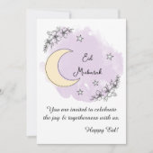Personalized Lavender Line Art Eid Invitation 招待状 (正面)