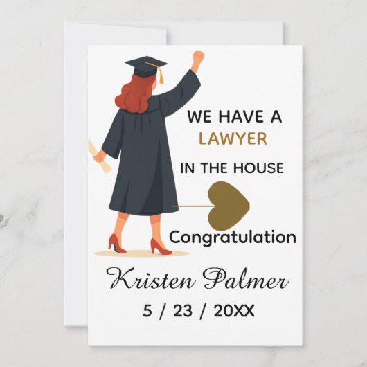 Personalized law school graduation  カード (正面)
