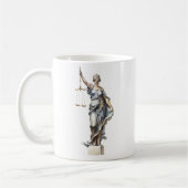 Personalized Law School/Lawyer Lady Justice コーヒーマグカップ (左)