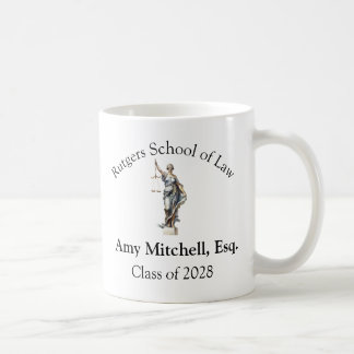Personalized Law School/Lawyer Lady Justice コーヒーマグカップ