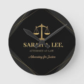 Personalized Lawyer Custom Name ラウンド壁時計 (正面)