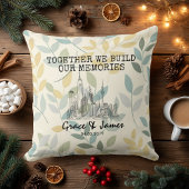 Personalized Leaf Pattern Skyline Couple Pillow クッション