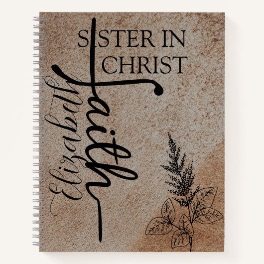 Personalized Leather Christian Journal for Her,  ノートブック (正面)