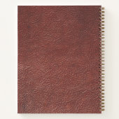 Personalized Leather Look Journal Gift for Writers ノートブック (裏面)