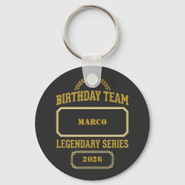 Personalized Legendary Series Gold  Birthday キーホルダー