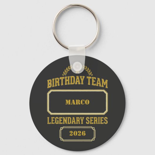 Personalized Legendary Series Gold  Birthday キーホルダー (正面)