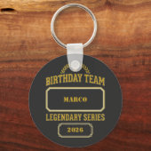 Personalized Legendary Series Gold  Birthday キーホルダー (正面)